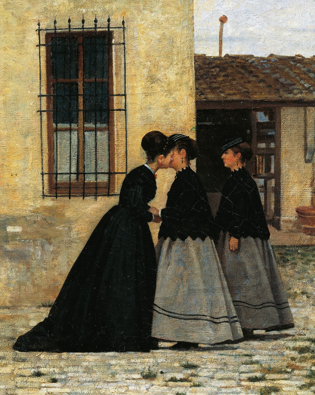 La Visita (detalle) de Silvestro Lega