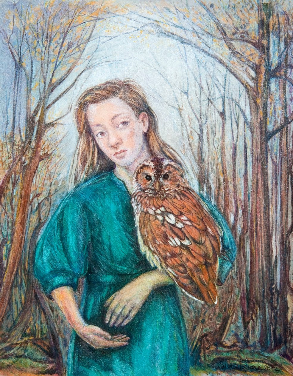 Niña con Búho, 2012 de Silvia Pastore