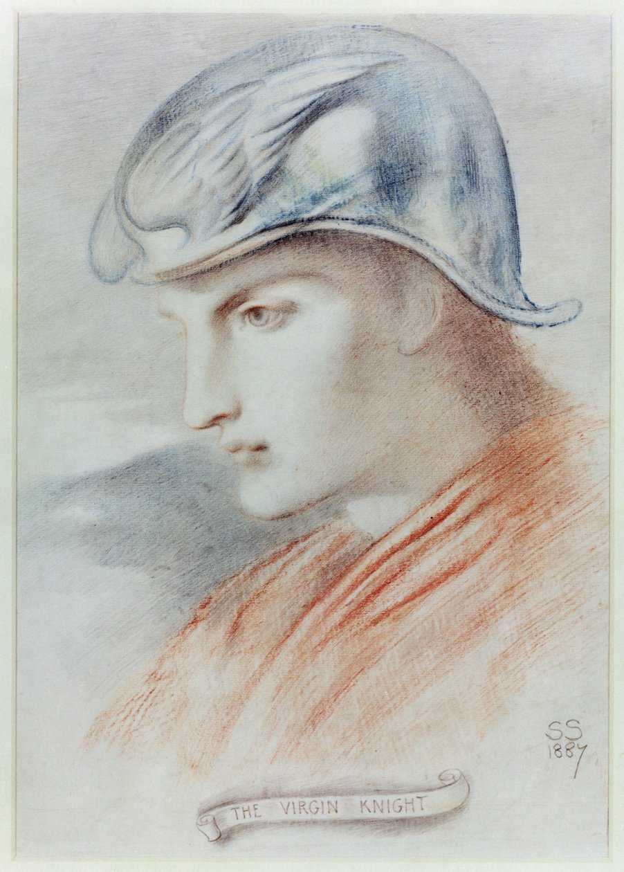 El Caballero Virgen, 1887 de Simeon Solomon