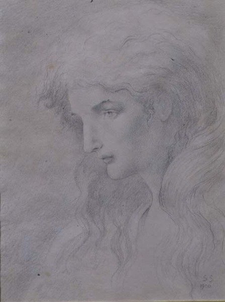 Cabeza alegórica de Simeon Solomon