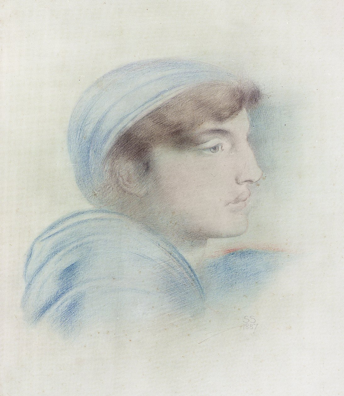 Estudio de figura en perfil de Simeon Solomon
