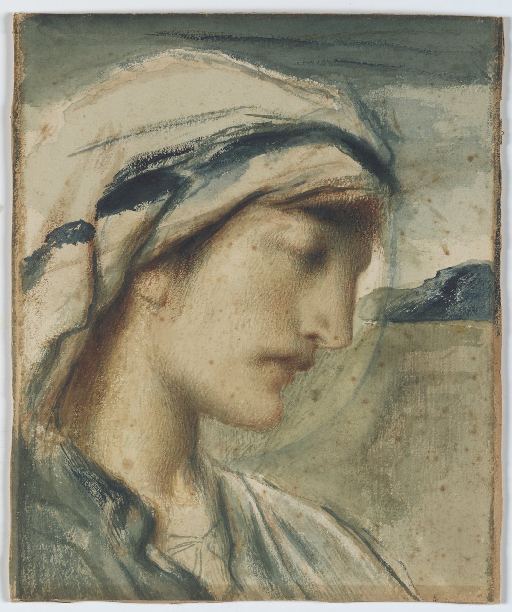 Figura con pañuelo en la cabeza de Simeon Solomon