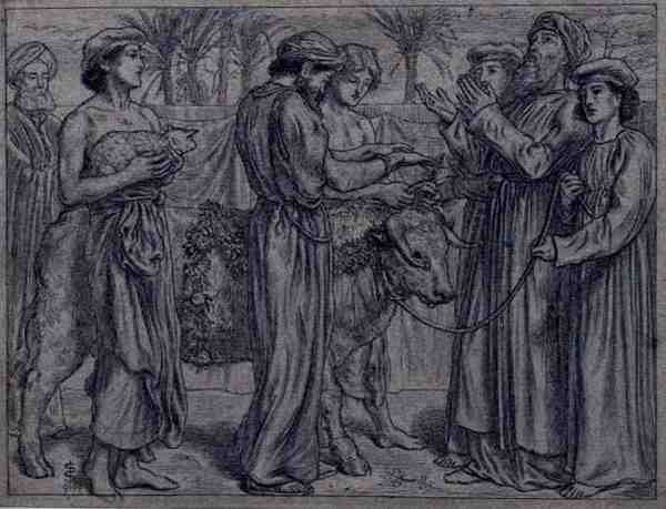 La primera ofrenda de Aarón de Simeon Solomon