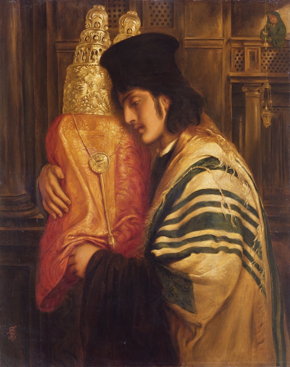 Joven rabino sosteniendo la Torá, 1871 de Simeon Solomon