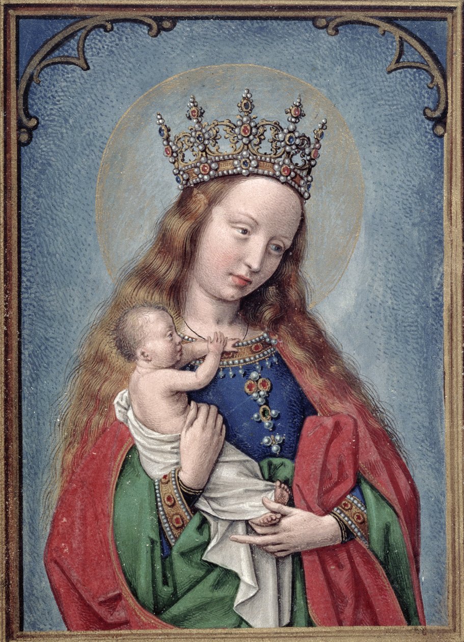 W.99 fol.44v Virgen y Niño, c.1530 de Simon Bening