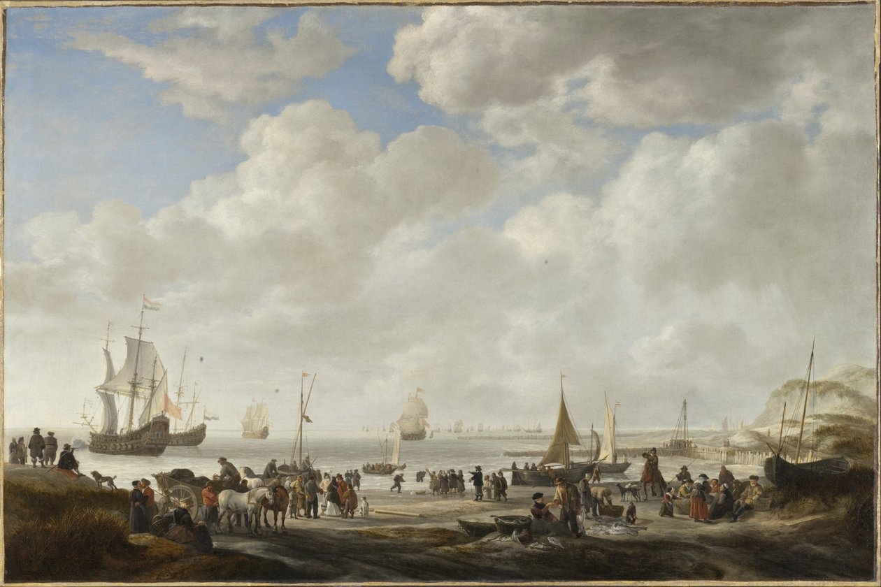 Vista de una Playa, 1646 de Simon de Vlieger