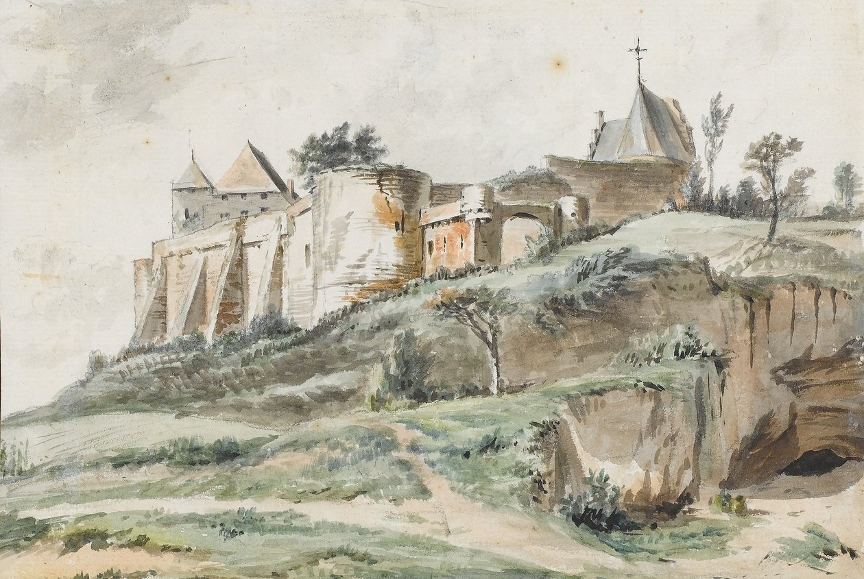 Vista del castillo de Keizersberg, Lovaina, 1782 de Simon Alexandre Clément Denis