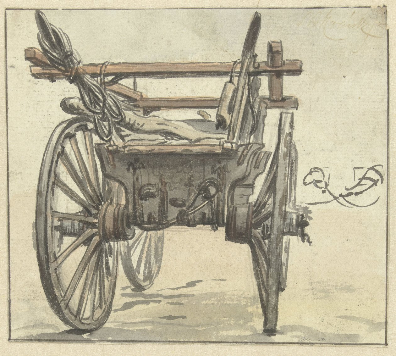 Parte trasera de un carro de cuatro ruedas de Simon Andreas Krausz