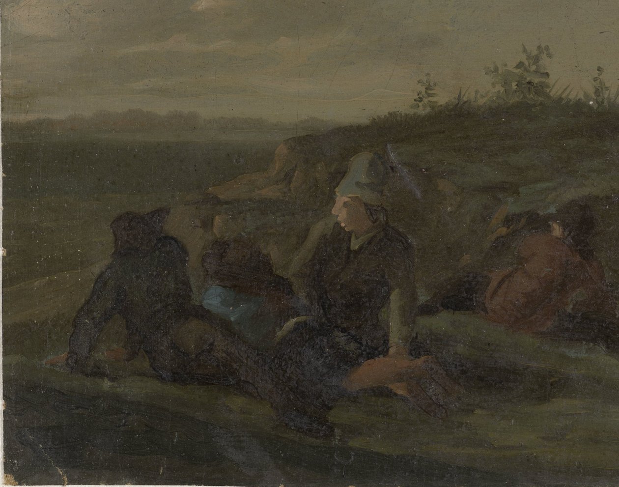 Campesinos descansando en un prado de Simon Andreas Krausz