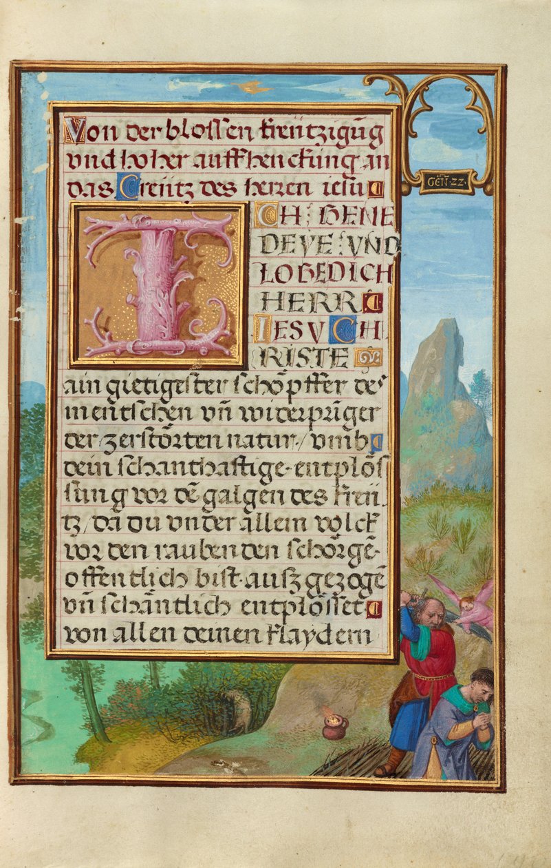 Rand mit dem Opfer Isaaks de Simon Bening