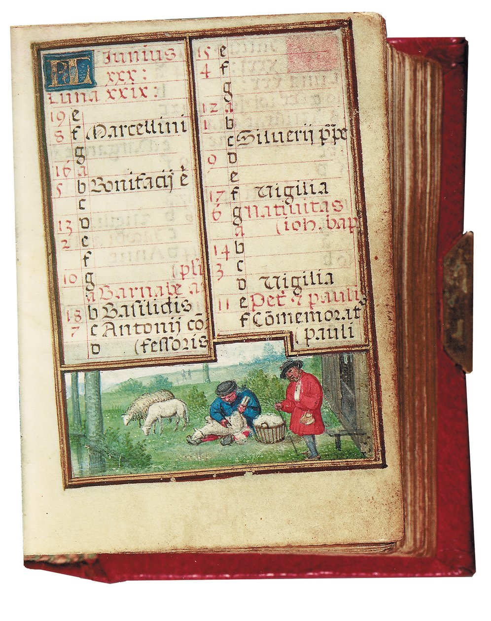 Folio de un libro de horas en miniatura, uso de Roma, Brujas, 1530-35 de Simon Bening