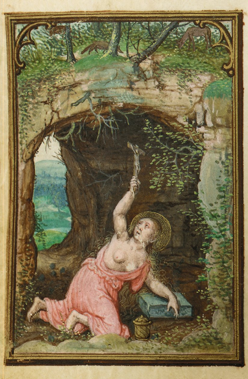 Folio de un libro de horas en miniatura, uso de Roma, Brujas, 1530-35 de Simon Bening