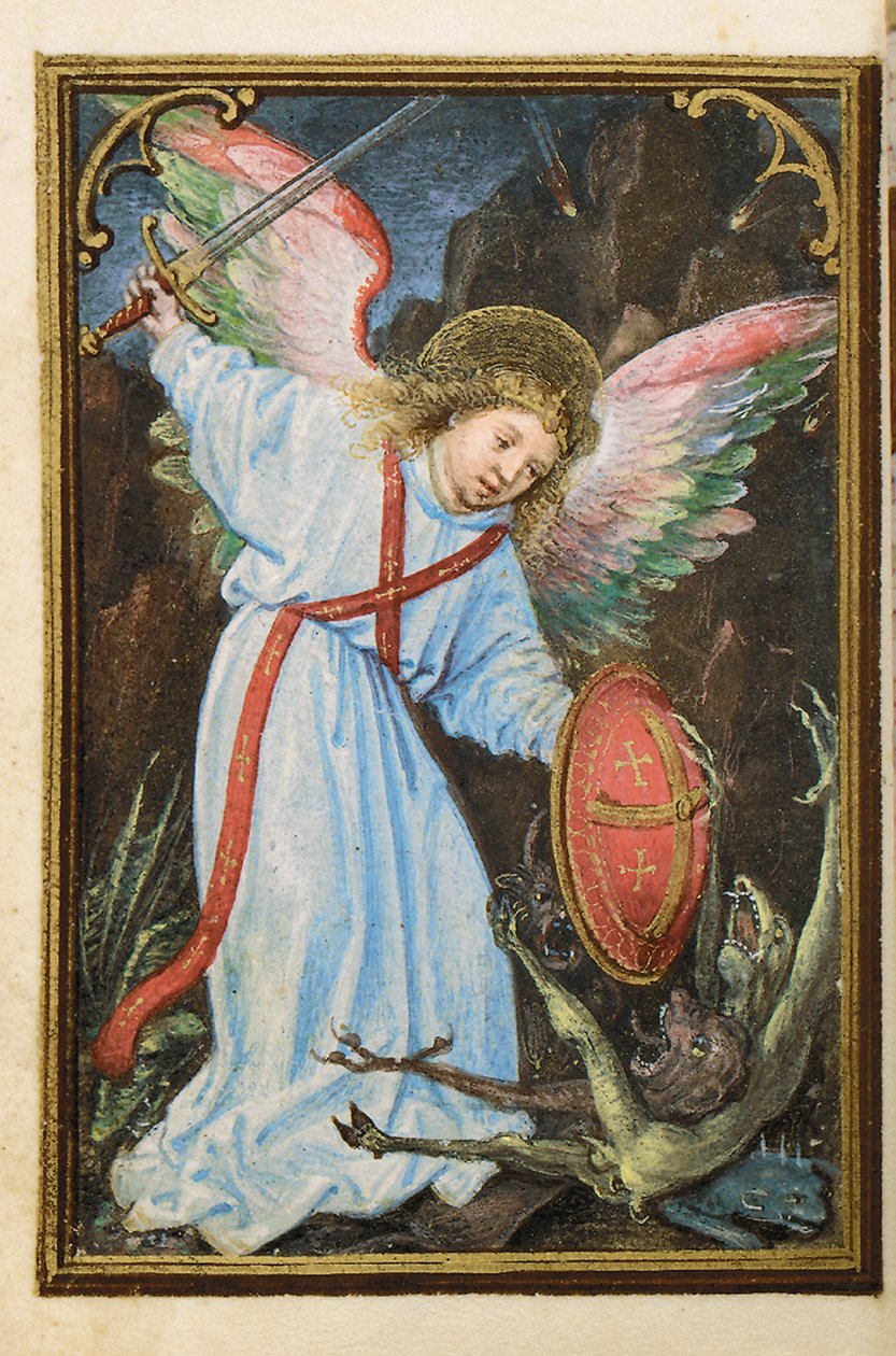 Folio de un libro de horas en miniatura, uso de Roma, Brujas, 1530-35 de Simon Bening