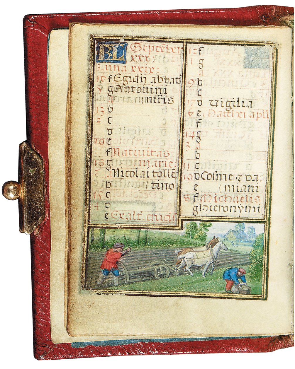 Folio de un libro de horas en miniatura, uso de Roma, Brujas, 1530-35 de Simon Bening