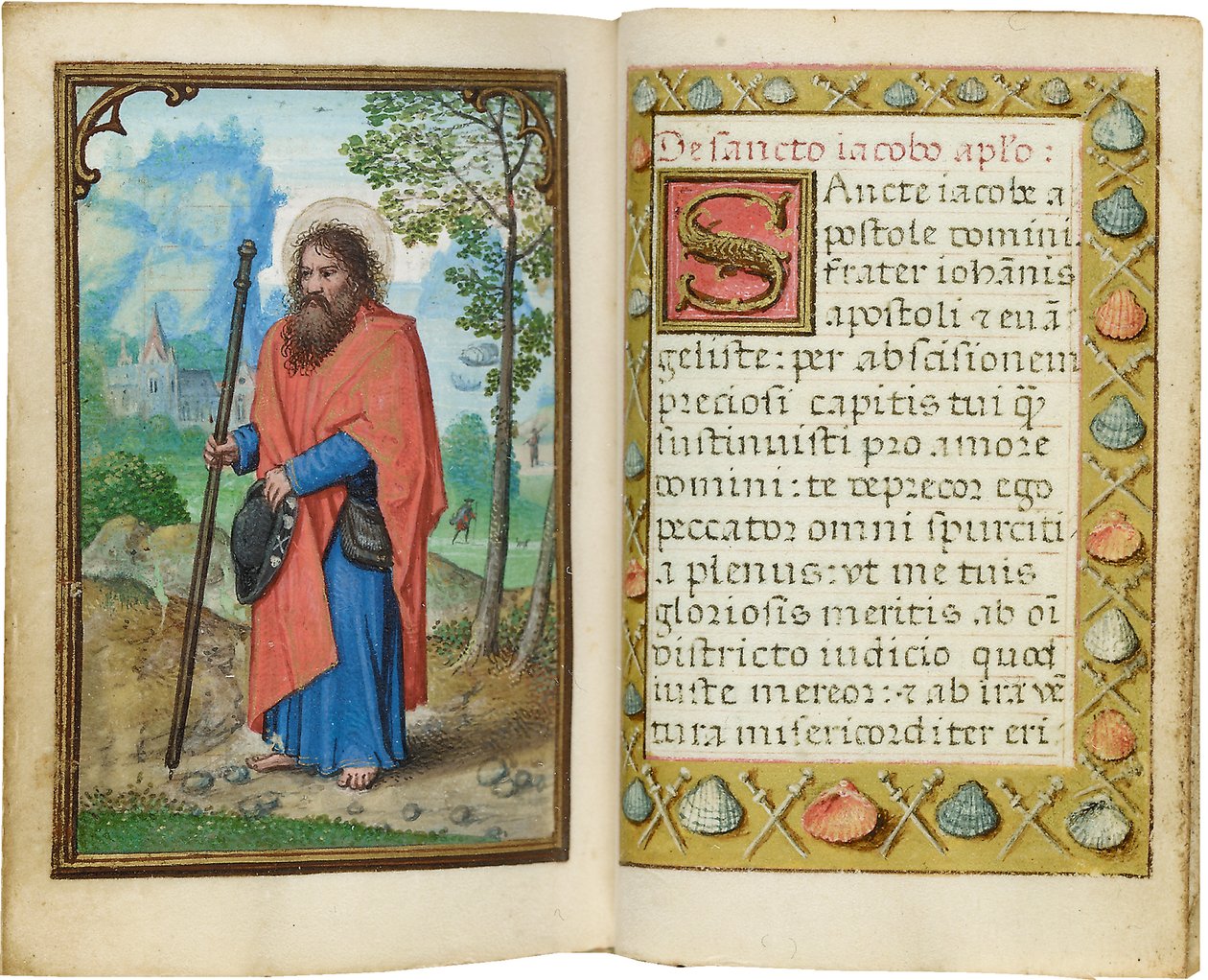 Folio de un libro de horas en miniatura, uso de Roma, Brujas, 1530-35 de Simon Bening