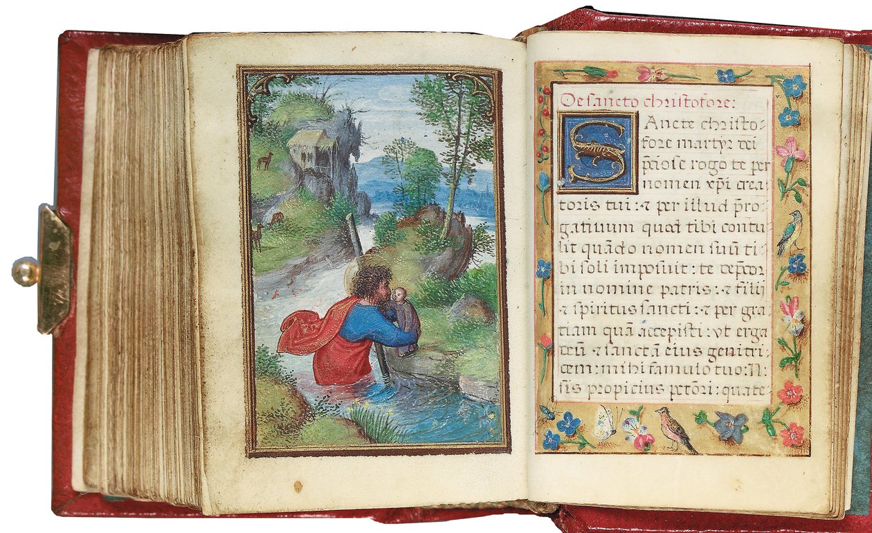 Folio de un Libro de Horas en miniatura, uso de Roma, Brujas, 1530-35 de Simon Bening