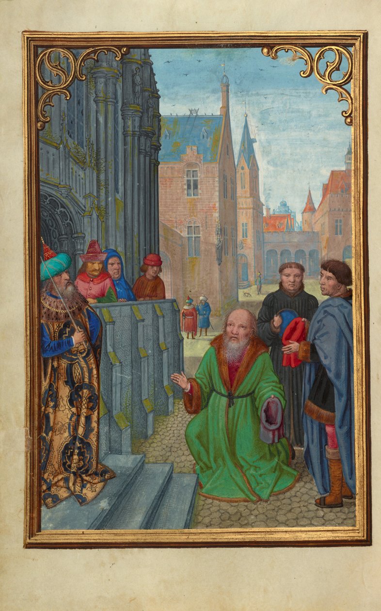 José de Arimatea ante Pilato de Simon Bening