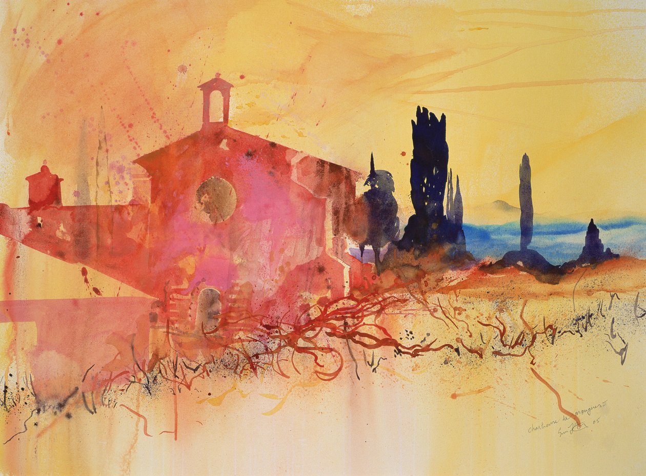 Chartreuse de Mougeres, Francia, 2004 (acuarela) de Simon Fletcher