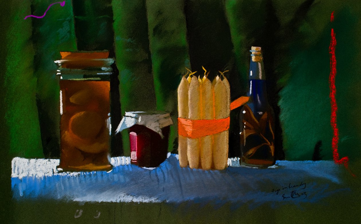 Navidad, higos al brandy, 2000 (pastel) de Simon Fletcher