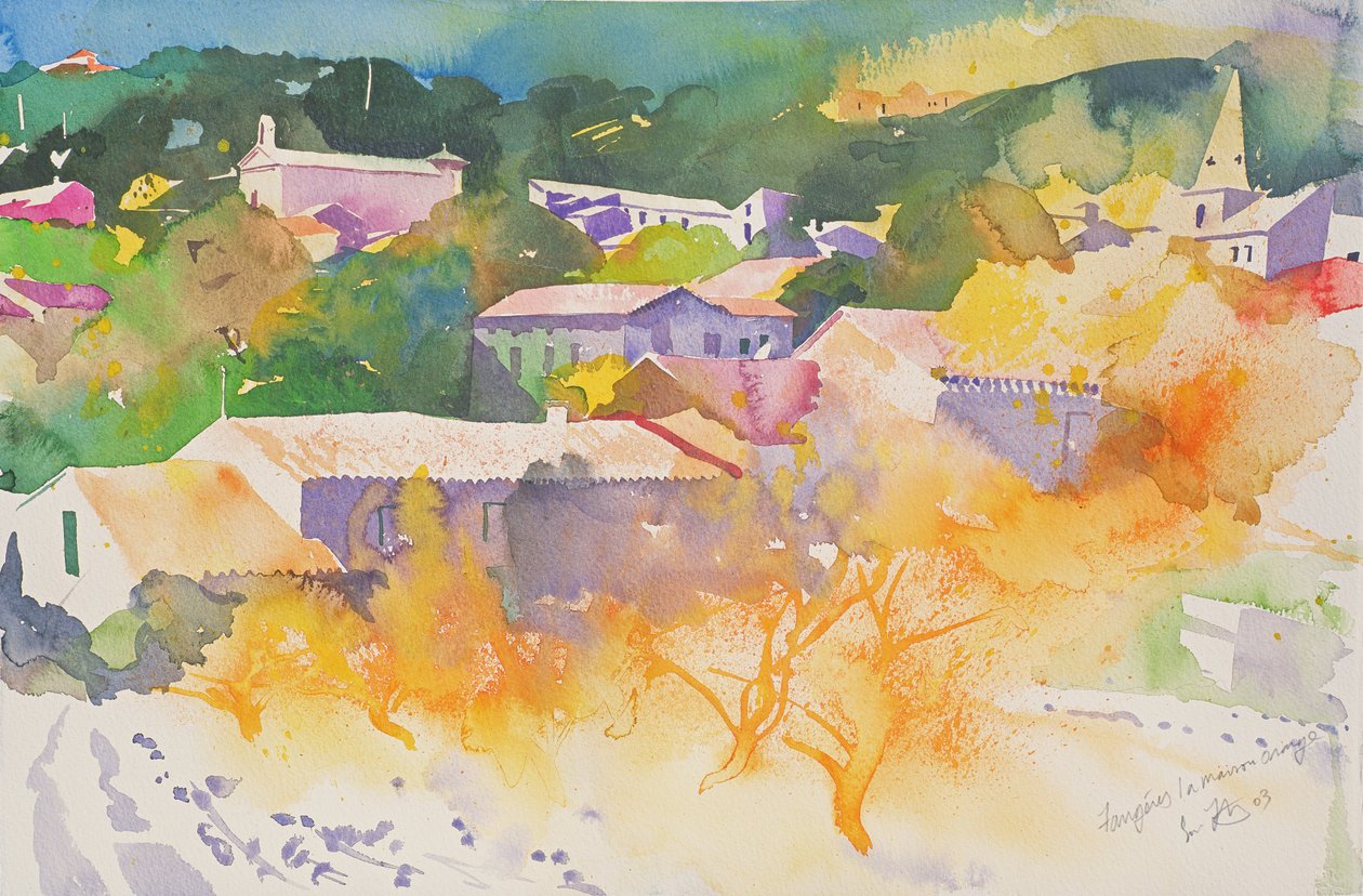 Faugères, La Maison Orange, 2003 (acuarela sobre papel) de Simon Fletcher