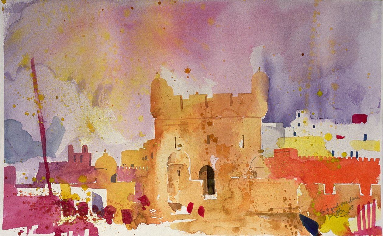Fuerte y Medina (acuarela sobre papel) de Simon Fletcher