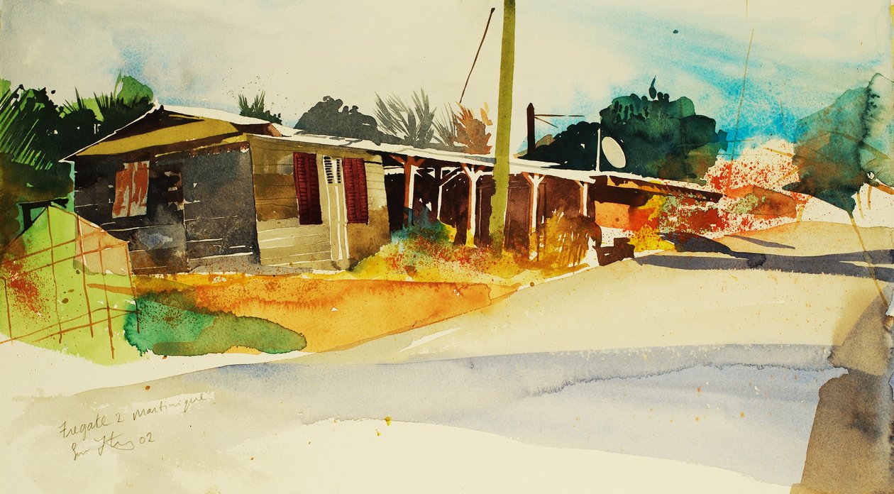 Fregate 2, Martinica 2002 (acuarela) de Simon Fletcher