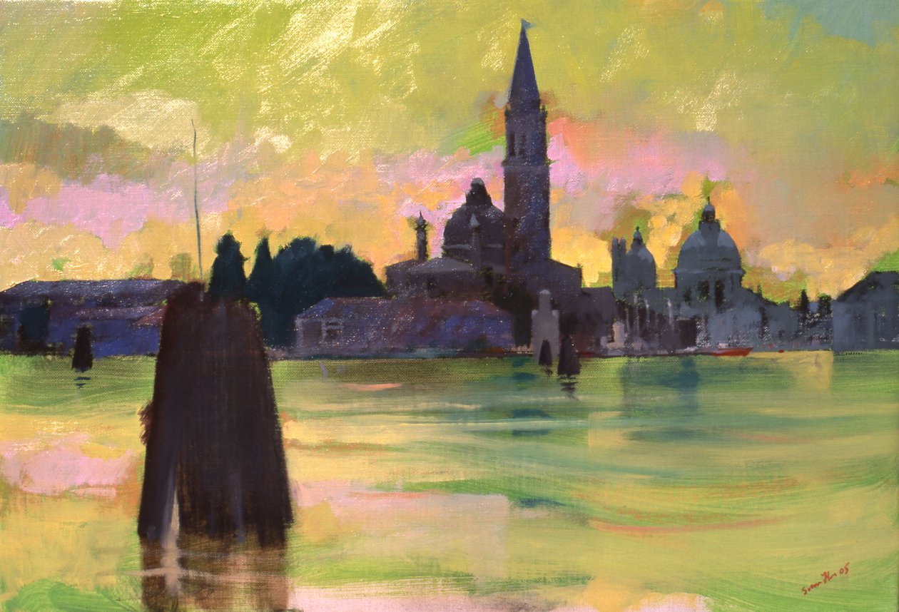 Giorgio y Salute, 2005 (óleo sobre lienzo) de Simon Fletcher