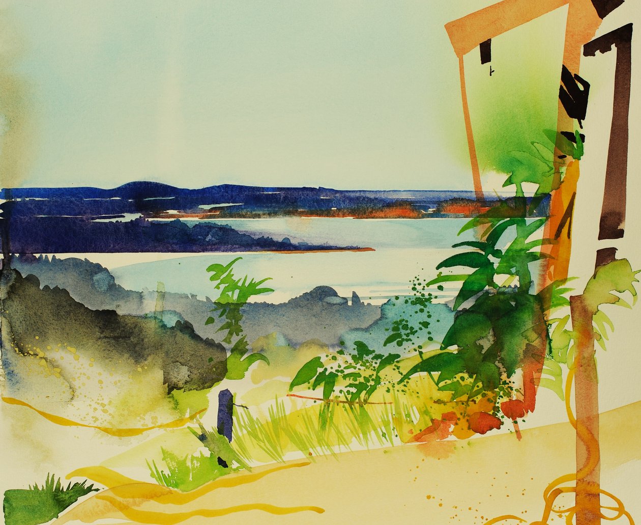 Casa del lago, 2004 (acuarela) de Simon Fletcher