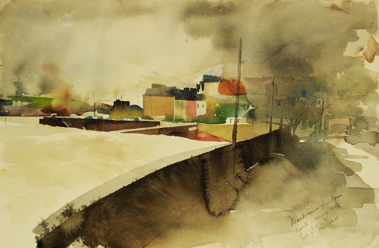 Puerto de Monkstown, Cork, 2003 (acuarela) de Simon Fletcher