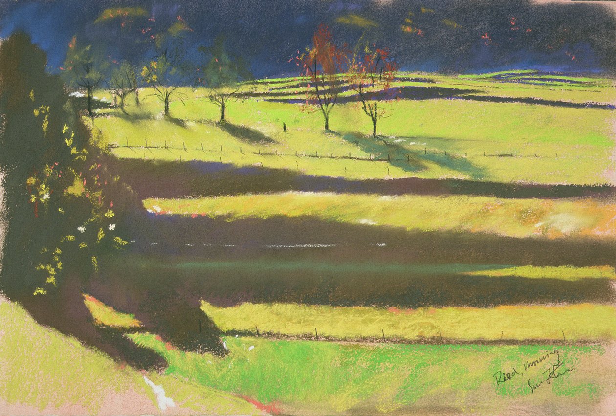Mañana en las marismas (pastel sobre papel) de Simon Fletcher