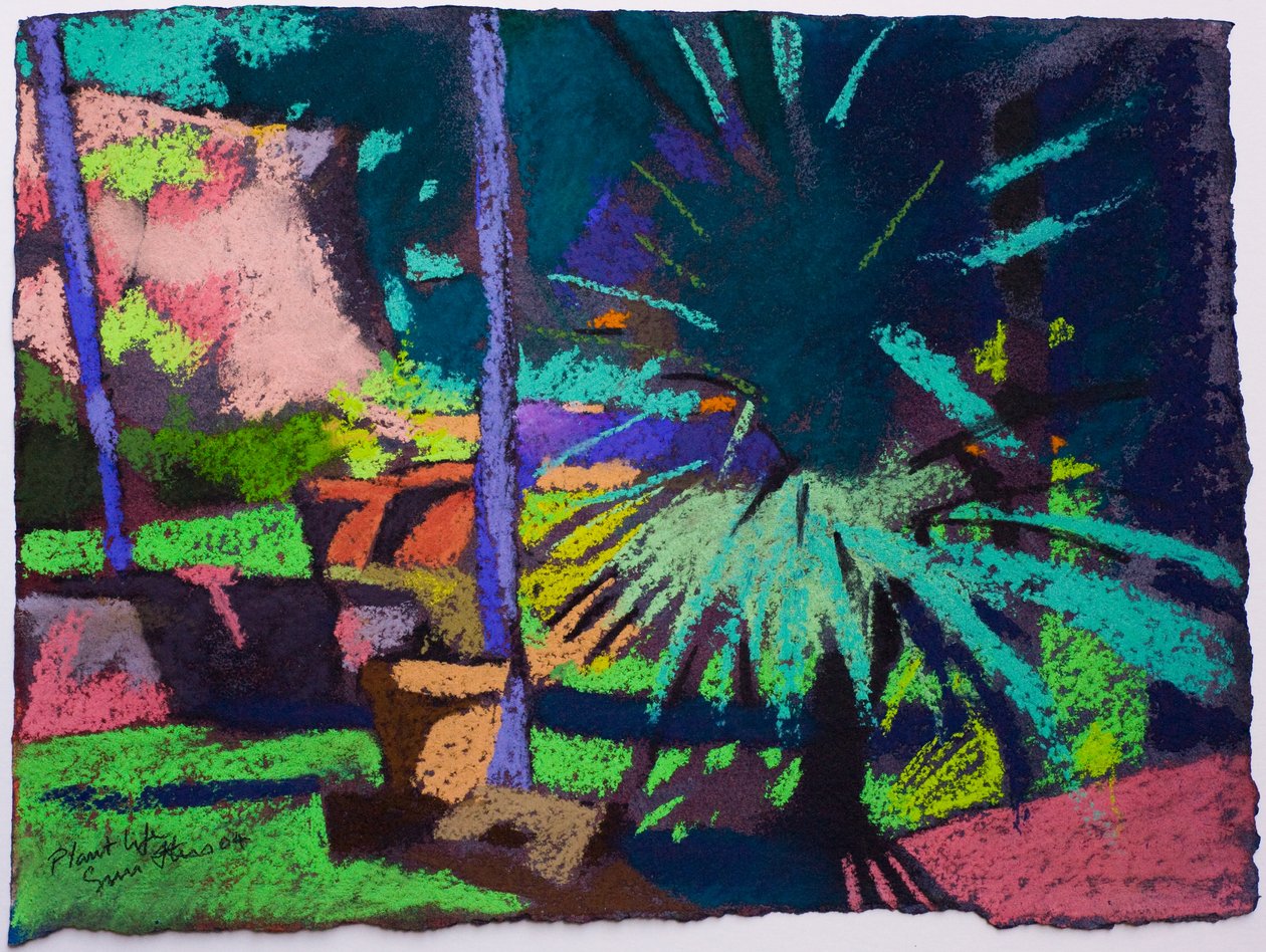 Plant Life II (pastel sobre papel) de Simon Fletcher