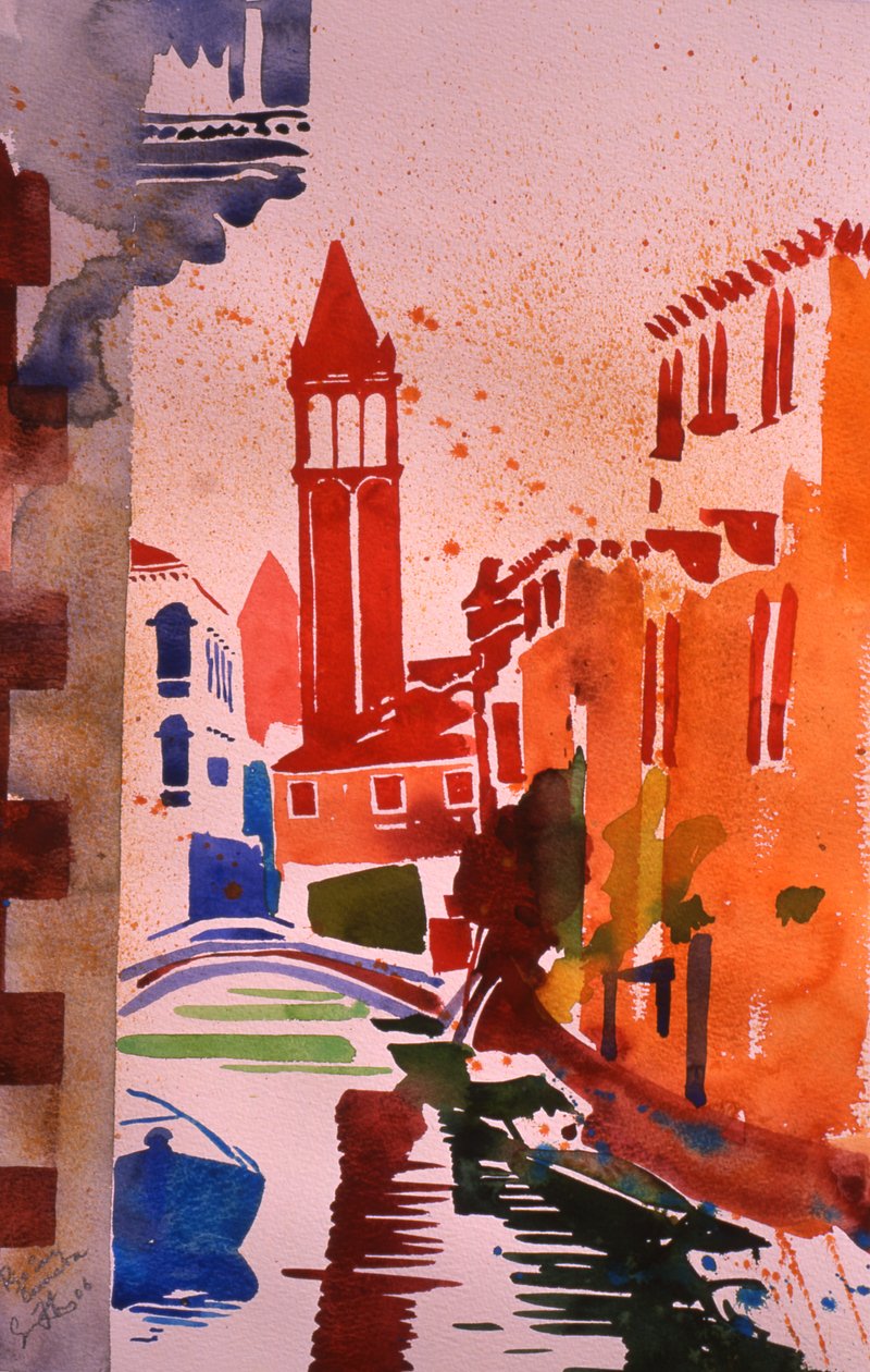 Río San Barnaba, 2006 (acuarela sobre papel) de Simon Fletcher