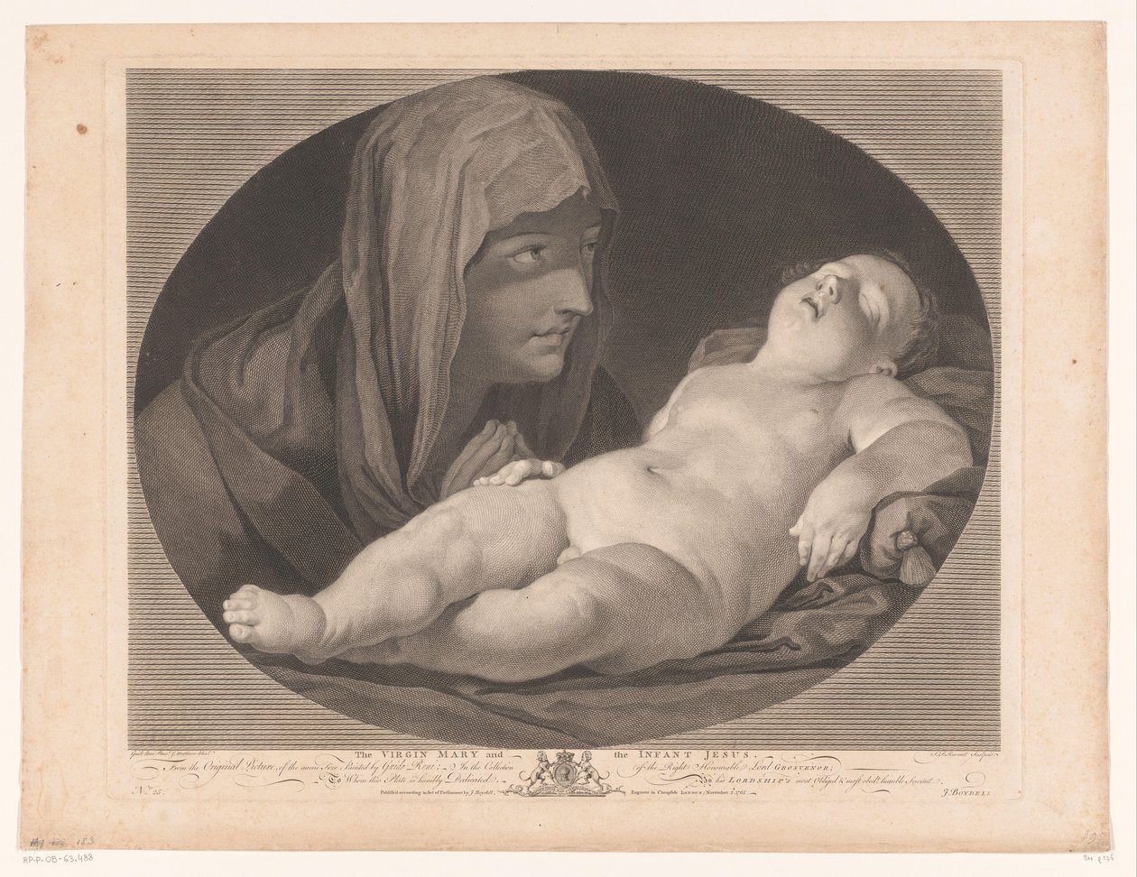 María con Cristo dormido La virgen María y el niño Jesús (título sobre el objeto) de Simon François Ravenet (le vieux)
