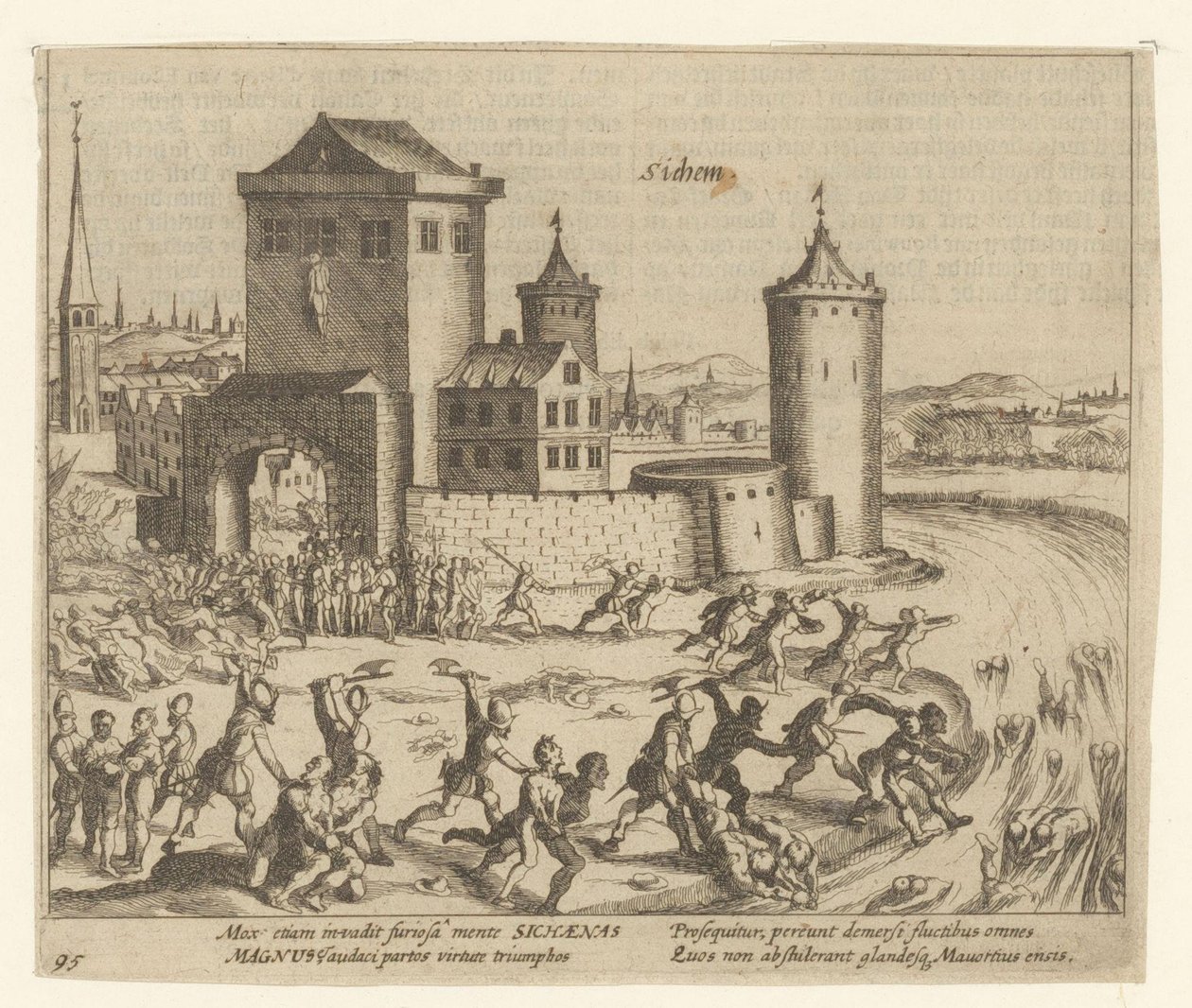 El castigo de Zichem, 1578 de Simon Frisius