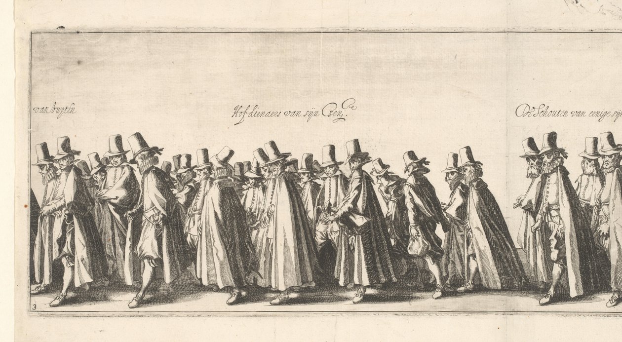 El cortejo fúnebre (lámina 3), 1615 de Simon Frisius