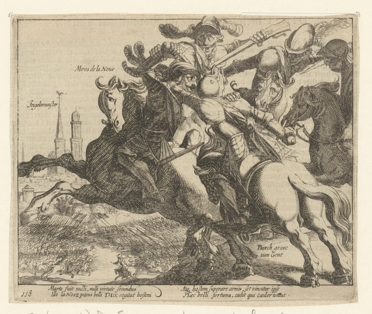 François de la Noue, capturado durante la batalla de Ingelmunster, 1580 de Simon Frisius