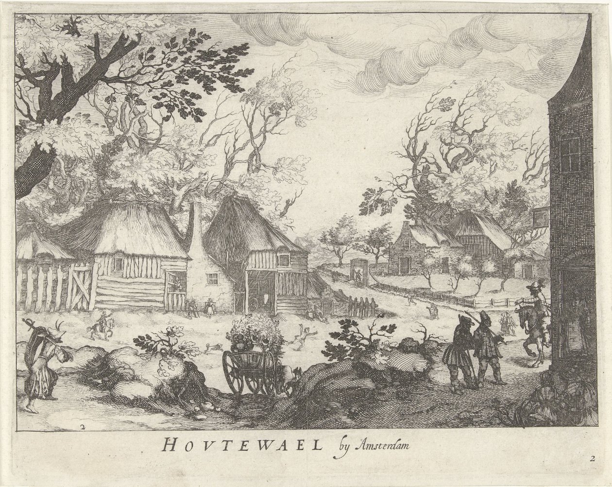 Vista de Houtewael, cerca de Ámsterdam de Simon Frisius