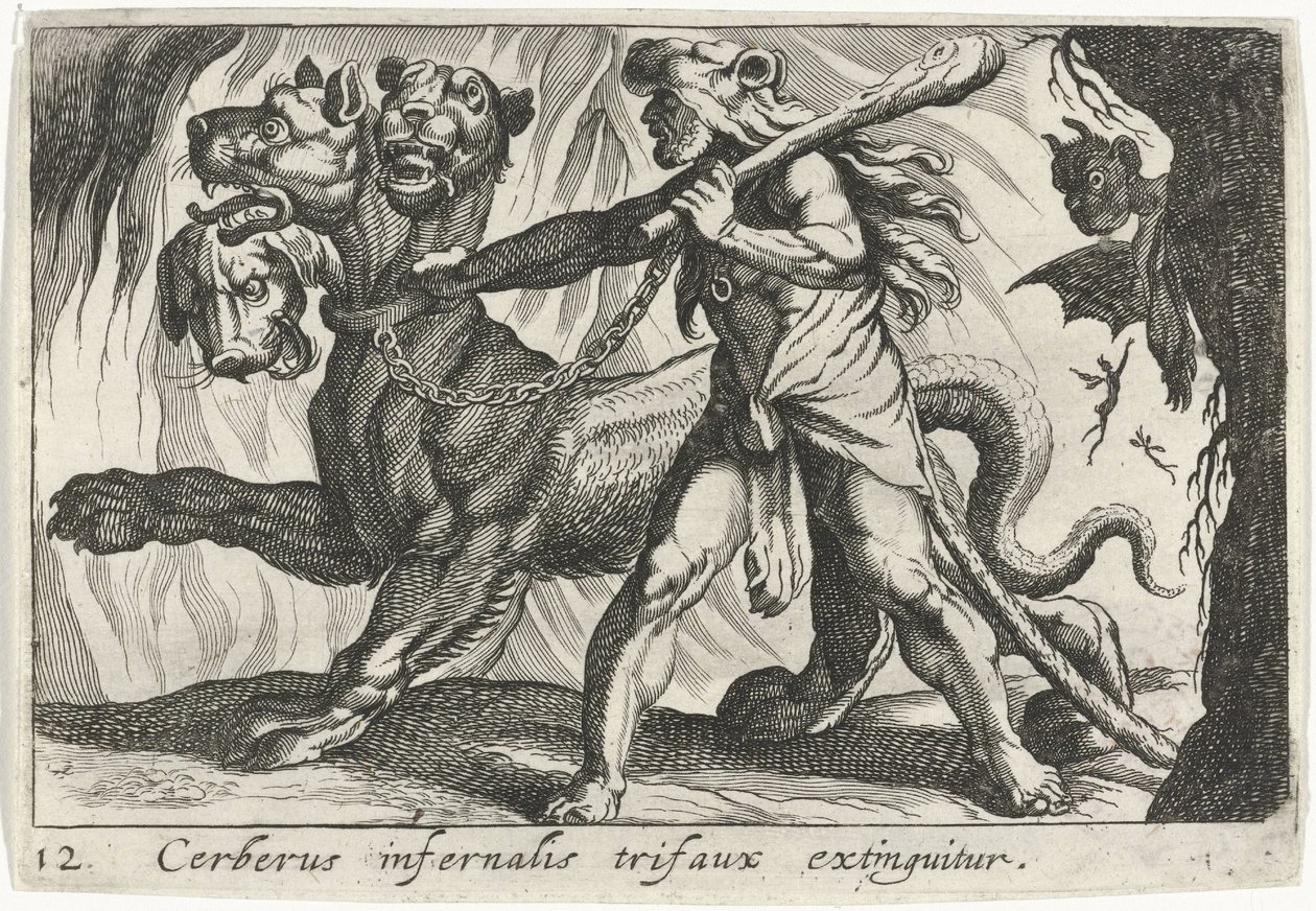 Hércules captura a Cerbero de Simon Frisius