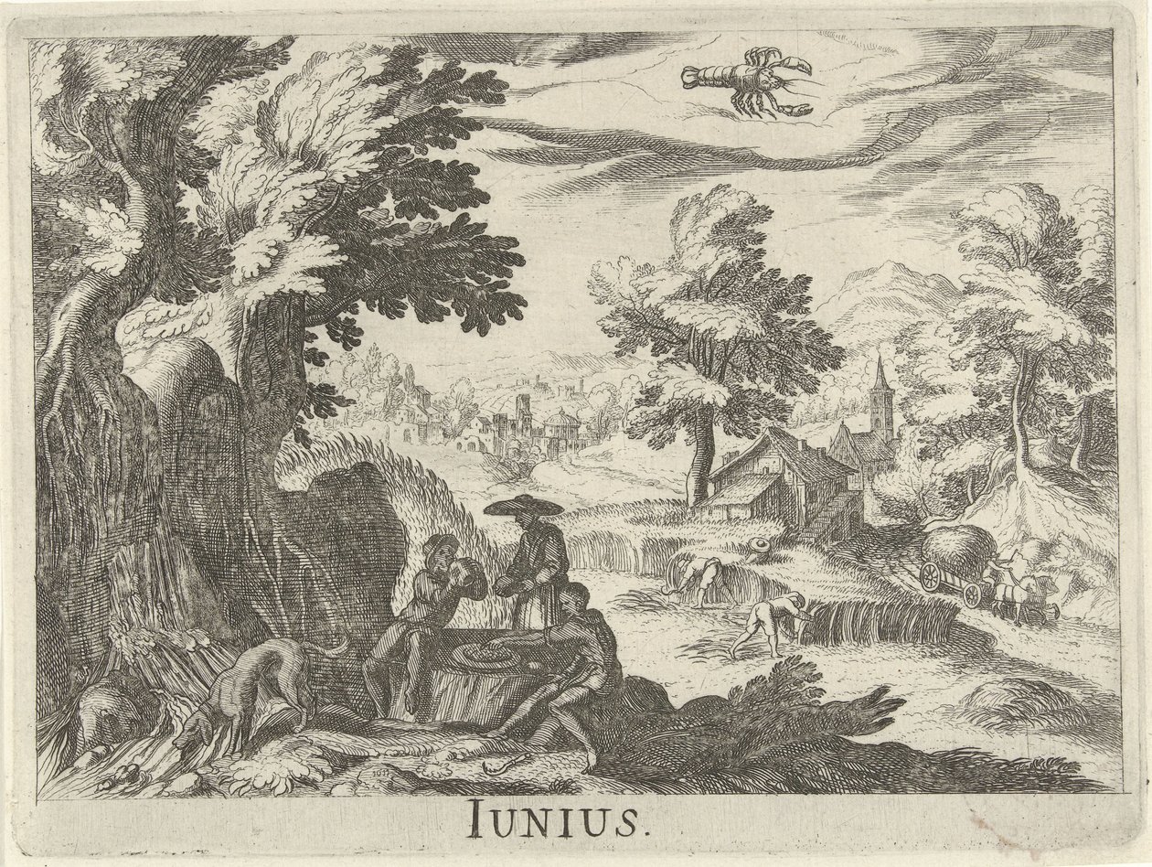 Junio Junius (título sobre el objeto) Doce meses (título de la serie) de Simon Frisius