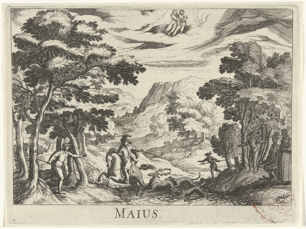 Mayo Maius (título sobre el objeto) Doce meses (título de la serie) de Simon Frisius