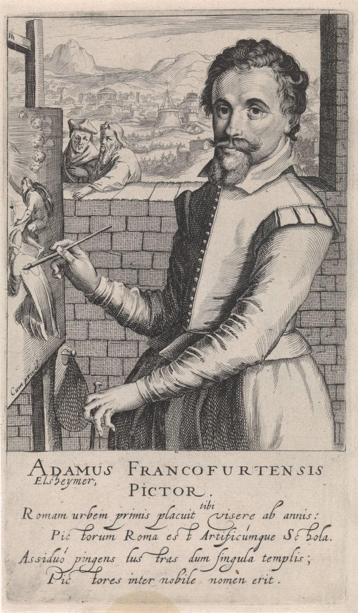Retrato de Adam Elsheimer de Simon Frisius
