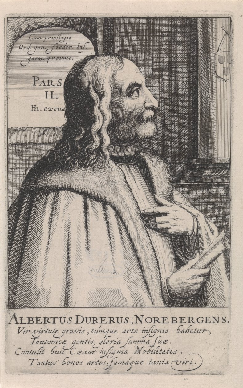 Retrato de Alberto Durero de Simon Frisius