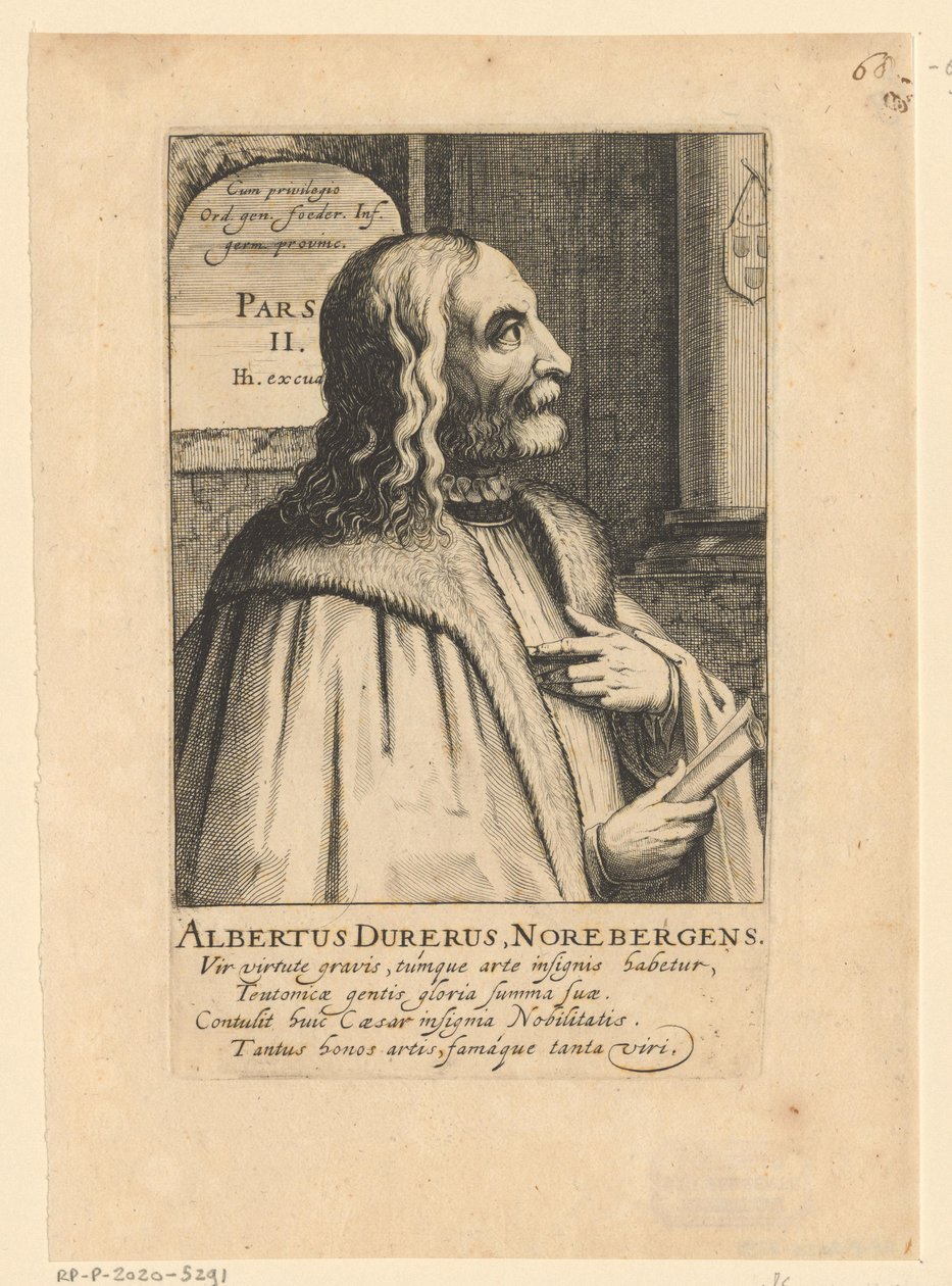 Retrato de Alberto Durero de Simon Frisius