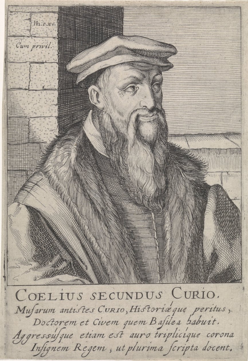 Retrato de Celio Segundo Curio de Simon Frisius