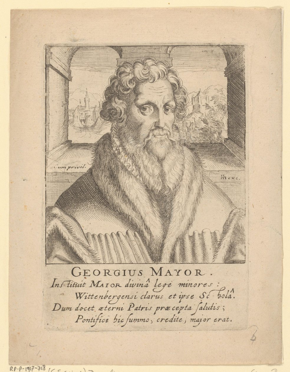 Retrato de Georg Major de Simon Frisius