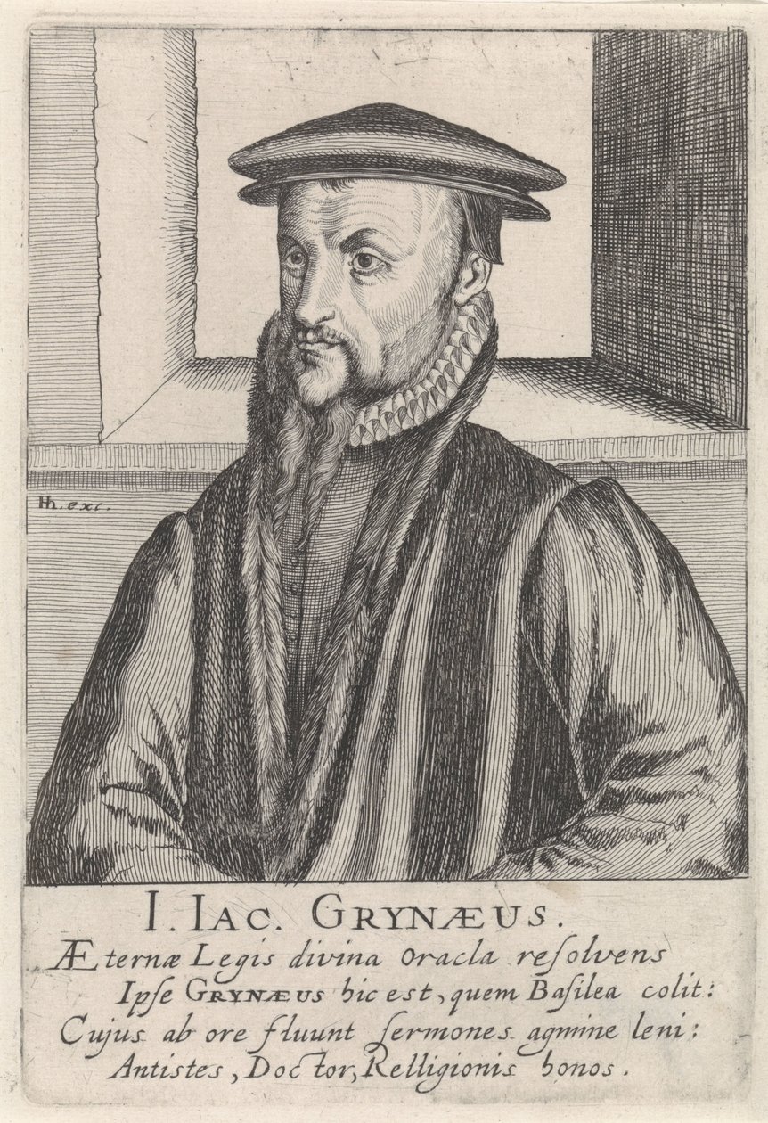 Retrato de Johann-Jacob Grynaeus de Simon Frisius