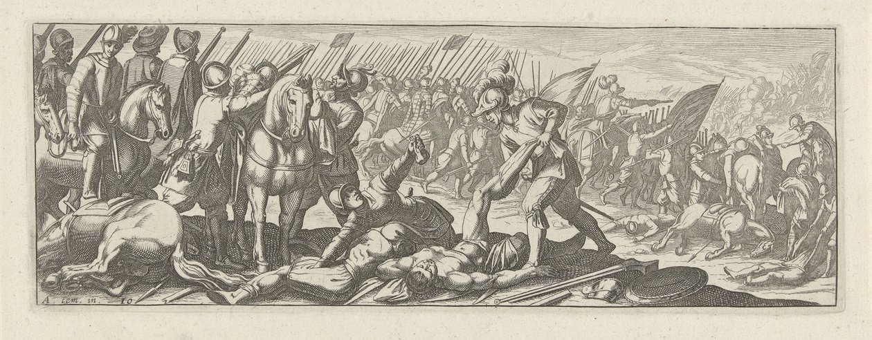 Soldaten beroven likken op het slagveld Caballería (título de la serie) Faecvnda lo que es la amada de Febo y la agradecida Florentia a los hombres de agudo genio, bastante lo demuestran las pvgnas, enthea por la fuerza de los senos que talló Mercurio al a de Simon Frisius