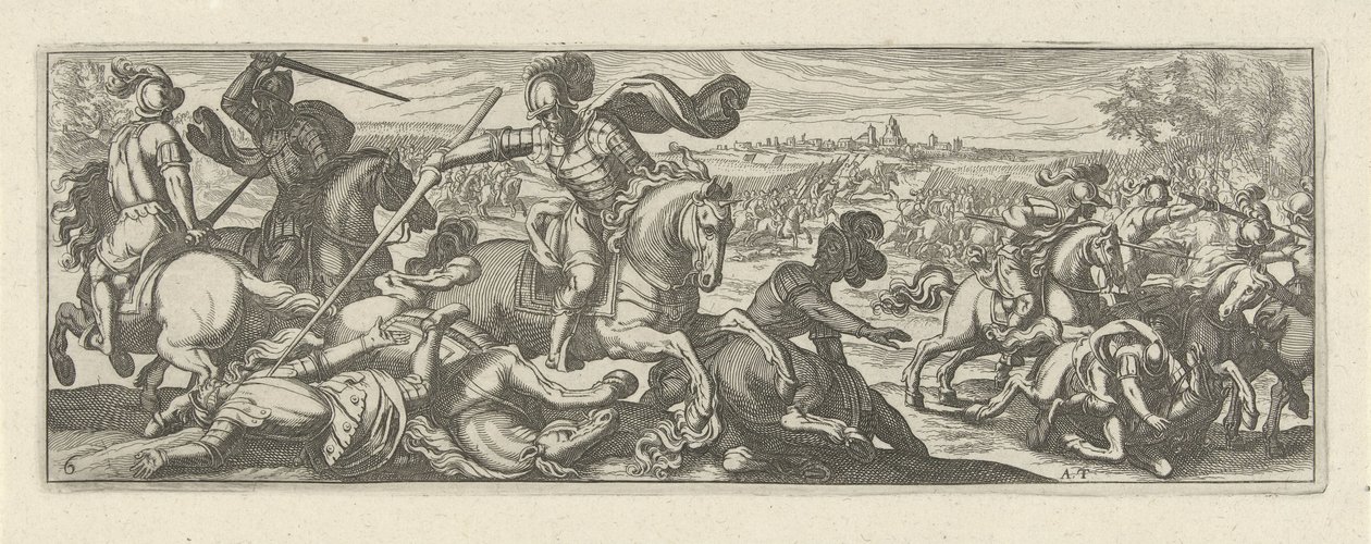 Veldslag Caballería (título de la serie) Faecvnda lo que es la amada de Febo y la agradecida Florentia a los hombres de agudo genio, bastante lo demuestran las pvgnas, enthea por la fuerza de los senos que talló Mercurio al aguerrido cliente (título de la  de Simon Frisius