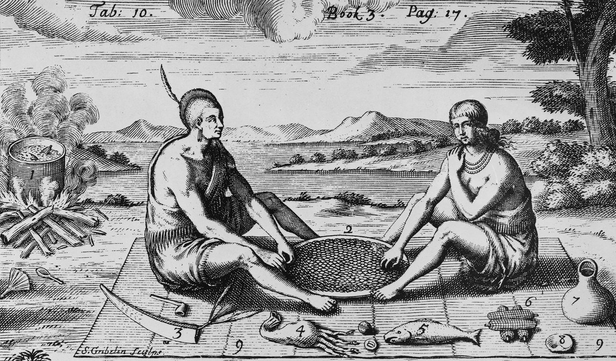 Un hombre y su esposa en la cena, 1705 de Simon II Gribelin