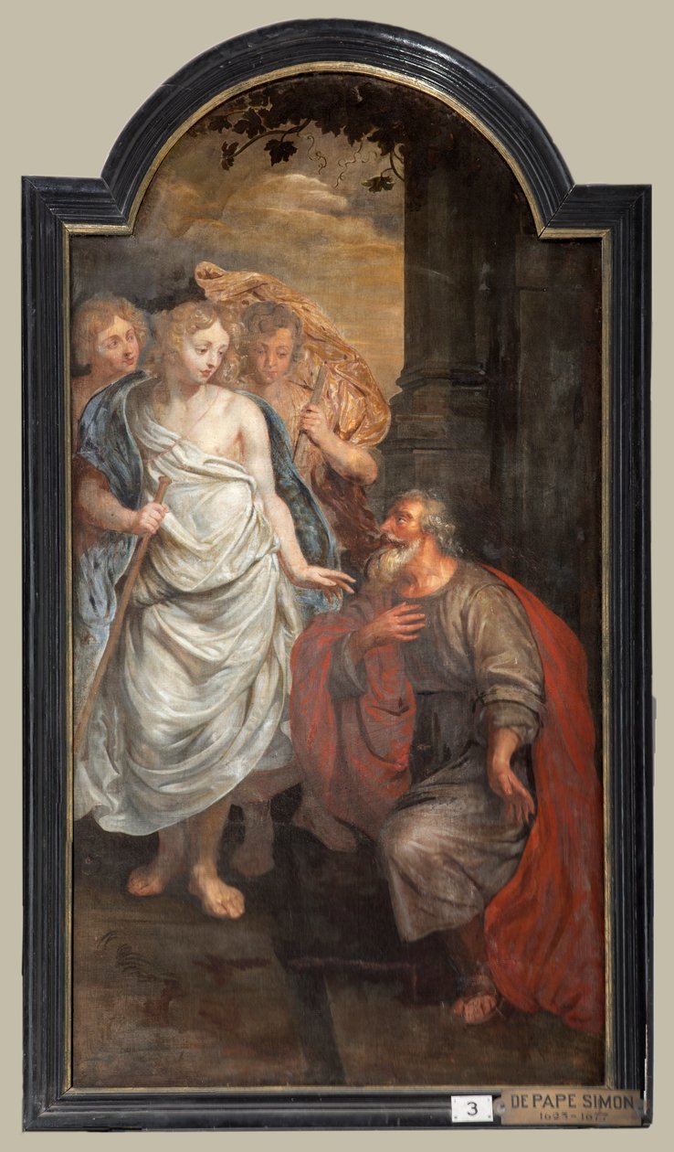 Iglesia parroquial (Sint-Walburgakerk). Pintura, tríptico. Simon De Pape (?). Redención de los esclavos cristianos al turco. de Simon II de Pape